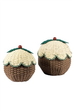 Christmas pudding baskets